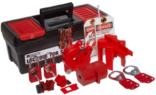 Brady Personal Lockout Tagout Kit for Common Breakers, Valves, and Plugs, Includes 2 Safety Padlocks - 104795,Black