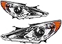 KAX Headlights Assembly, Headlight Assembly Compatible With 2011 2012 2013 2014 Hyundai Sonata (Driver and Passenger Side)