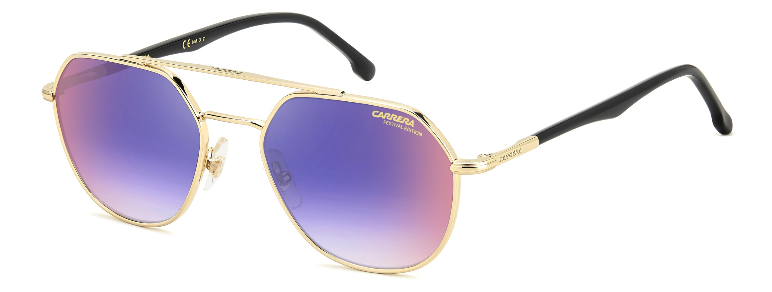 CARRERA Unisex 303/S okulary przeciwsłoneczne, czarne złoto, 53, Czarny/z?oty, 53