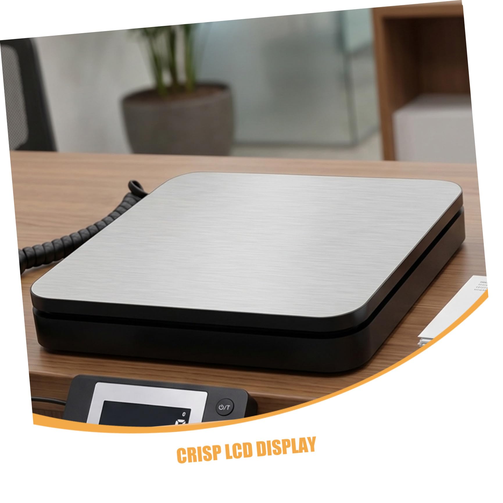 SOLUSTRE Tragbare mit Lcd Anzeige 50kg Elektronische Paketwaage Kleiner Edelstahl und Kunststoff Tare und Hold Funktion ohne Batterien für Büro und Paketsortierung