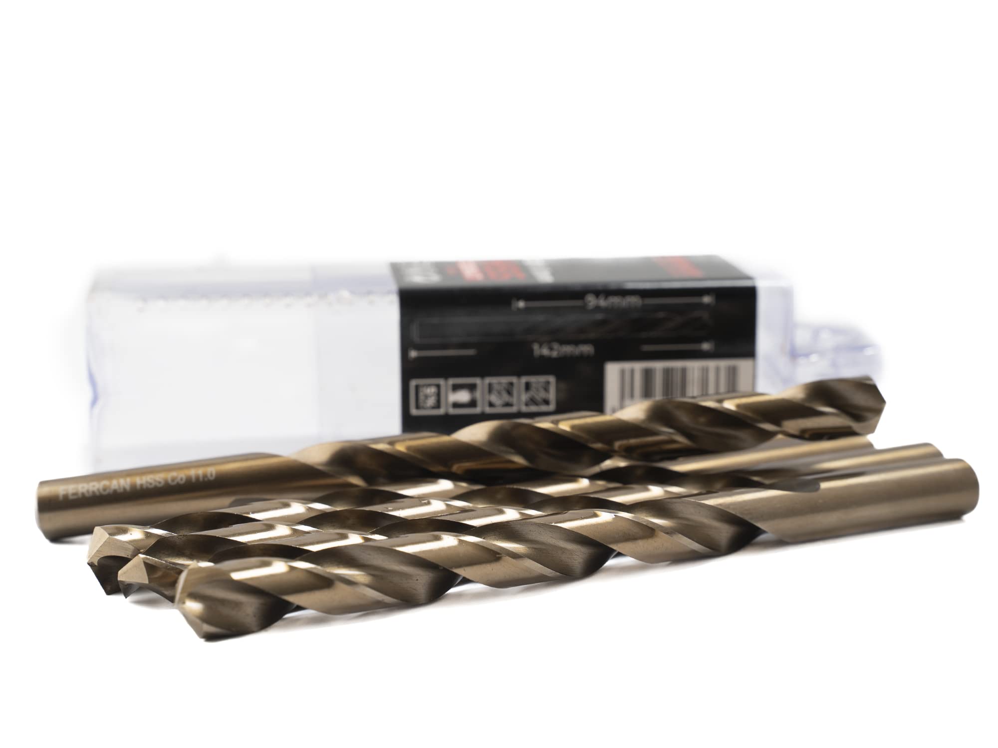 Forets pour métal HSS DIN338 M35 5% cobalt pour le perçage dans l'inox acier inoxydable, fer et autres métaux (paquet de 5 pièces par mesure) (11mm)