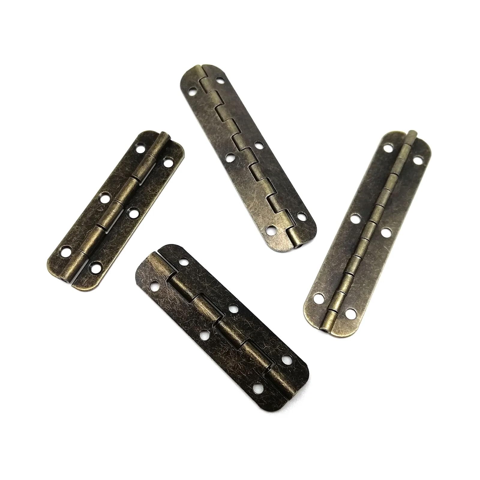 NYRXRYTCA Lengthened Antique Brass Bronze Jewelry Wooden Box Case Hinge Window with Screws 12Pcs