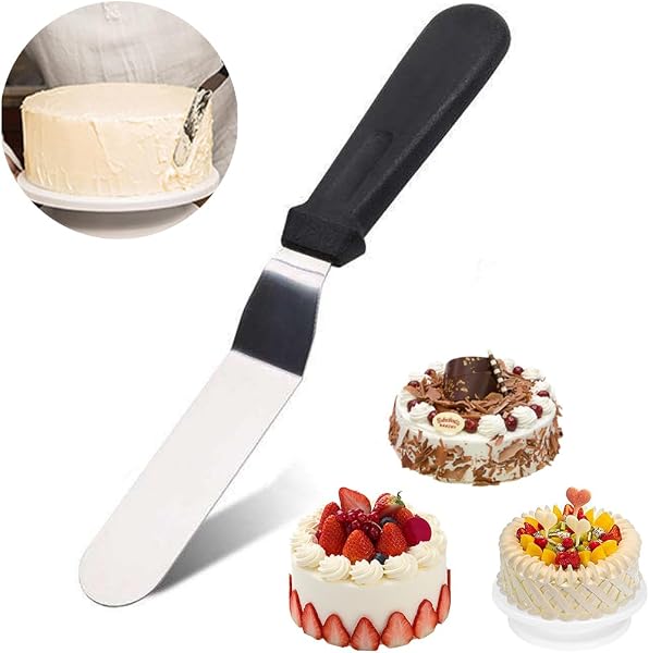 COYUN espátula acodada para tartas, mango plástico