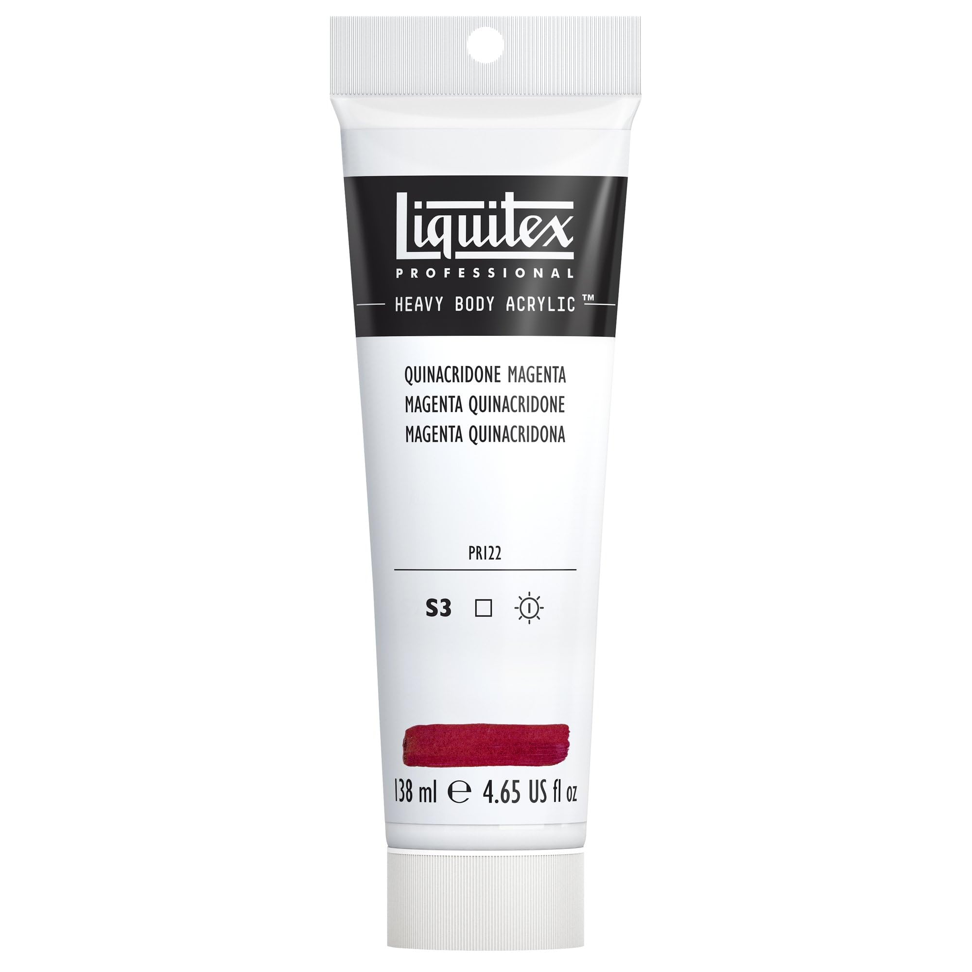 Liquitex 1047114 Professional Heavy Body Acrylic Paint 138 ml tube, Quinacridone Magenta