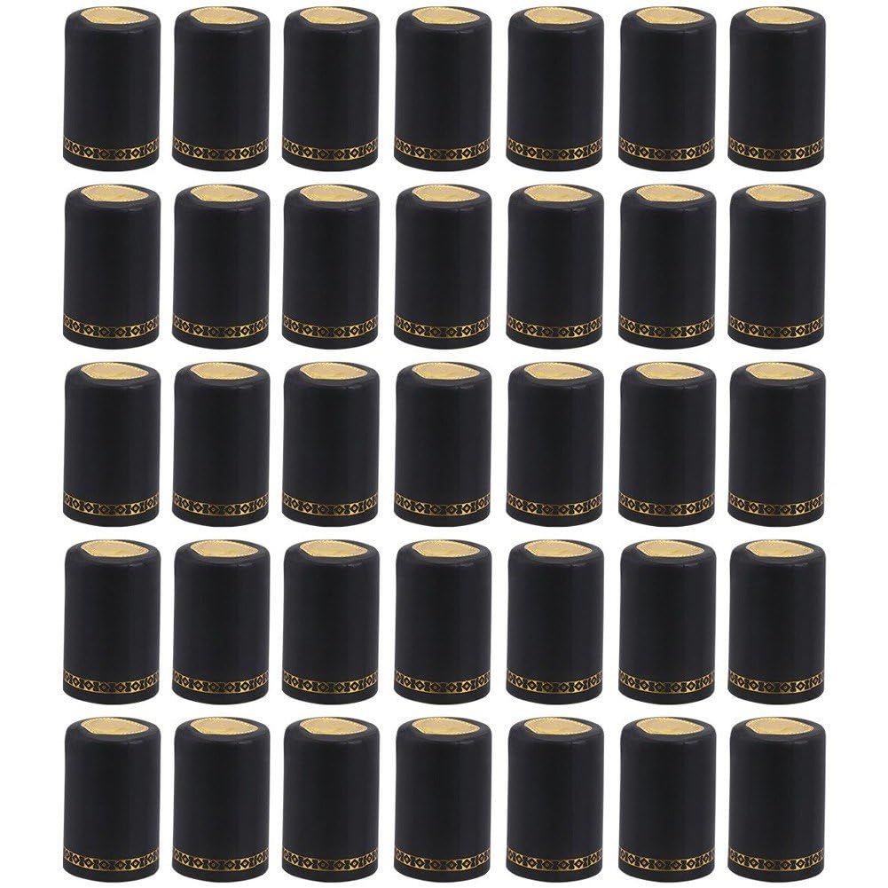 Sslvya 200 Pcs Wine Sealer for Bottles Pvc Heat Shrink Capsules Bottle Caps for Professional Wine Making Cellars and Home Use