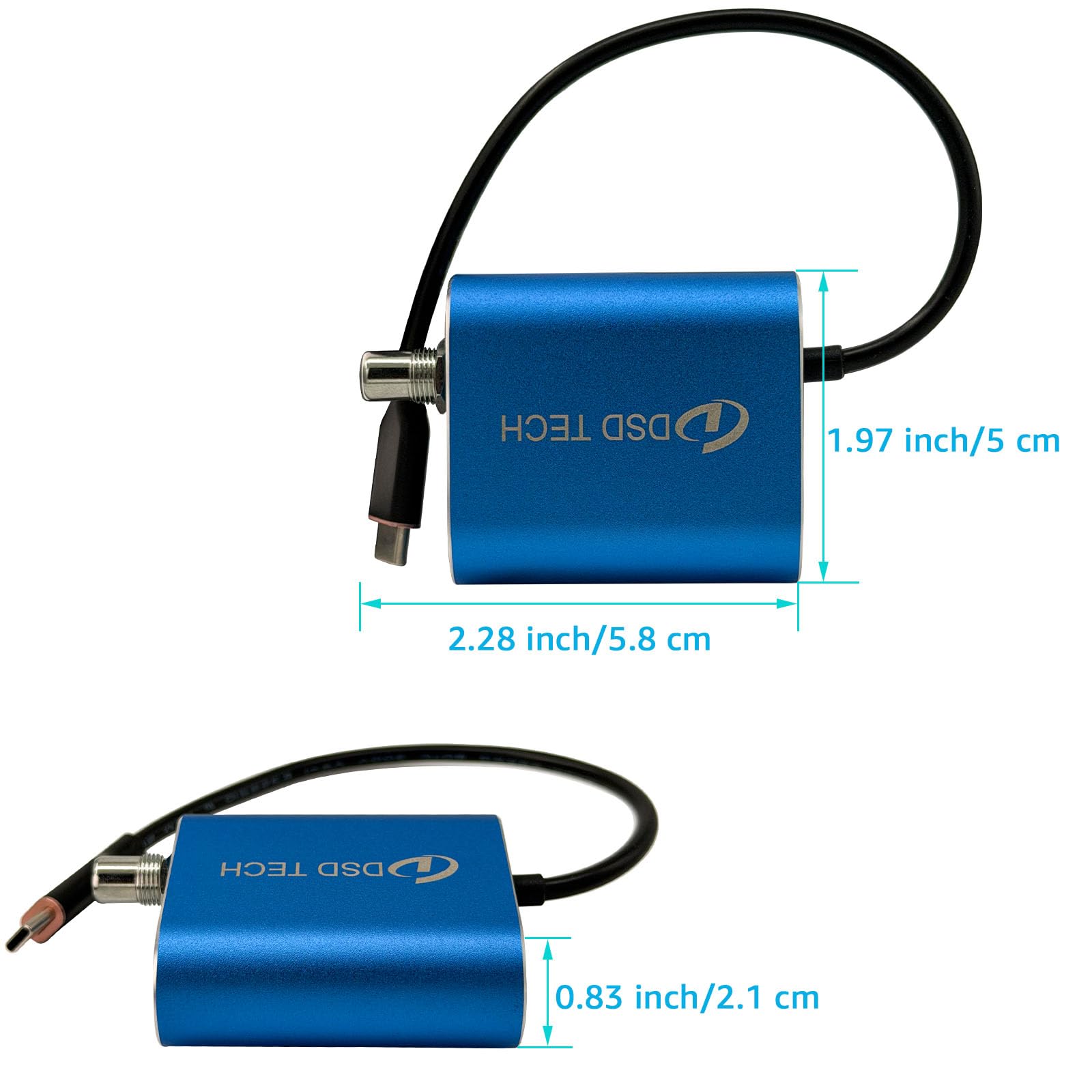 DSD TECH SH-AU03A Adaptateur audio USB vers SPDIF compatible DSD64 et PCM 192K 32 bits