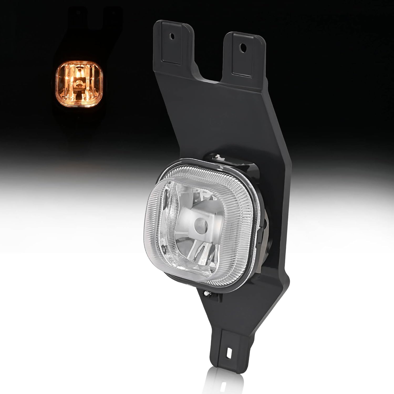HECASA Left Fog Light Compatible With 1999-2004 Ford Excursion / F250 / F350 /F450 / F550 Super Duty Driving Fog Lamp Replacement for FO2592200 3C3Z15200BA Clear Lens Black Bezel Driver Side