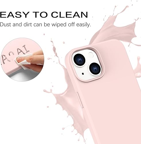 Miniatura 25 de BENTOBEN Compatible con iPhone 14, silicona líquida de gel de goma, forro de microfibra, parte trasera dura, a prueba de golpes, funda protectora