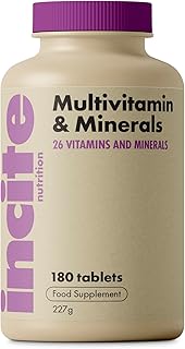 Multivitamin and Minerals | 180 Vegan Tablets | 26 Key Vitamins and Minerals for Women and Men | 6 Months Supply | Multivitamin Supplements 1 a Day Serving | Made by Incite Nutrition®