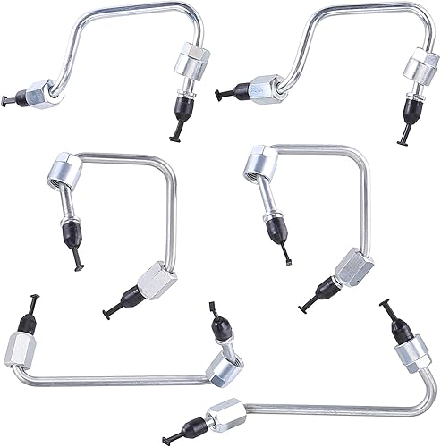 Miniatura 3 de 4935981 Juego de 6 líneas de combustible para inyector, línea de alimentación de inyector de combustible compatible con Dodge Cummins 6.7L Diesel