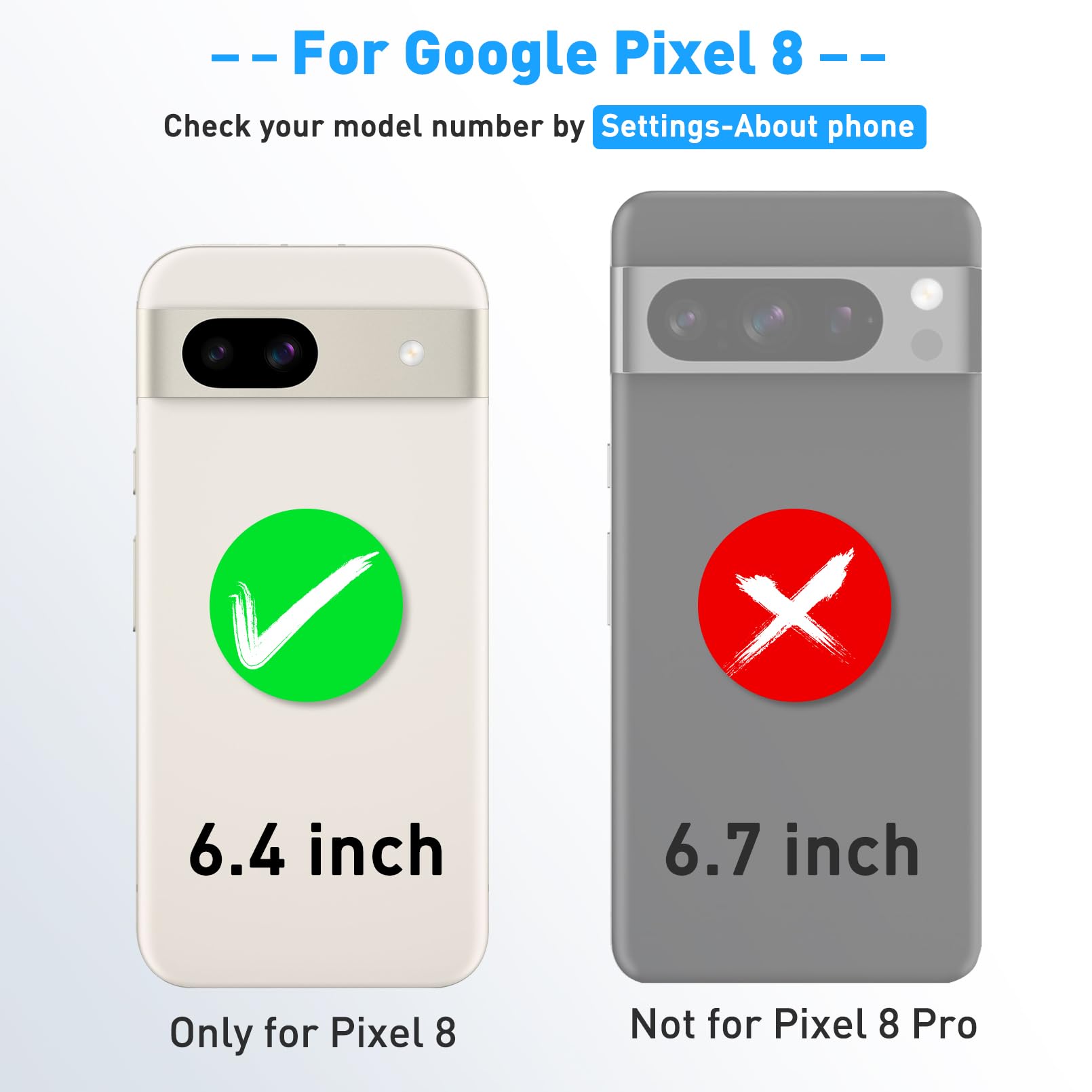 Battery Case for Google Pixel 8, 10,000mAh Rechargeable Charging Case, Extended Backup Charger Case for Pixel 8 5G(6.2