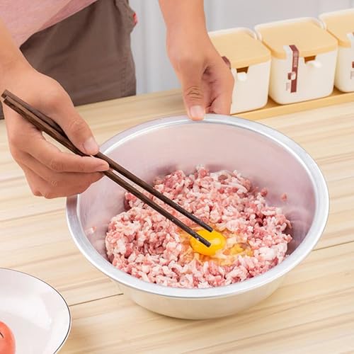 Miniatura 4 de CALLARON Stockpots Cocina Cuenca de aluminio Cuenca de acero inoxidable Bandeja redonda para lavar verduras, frutas y arroz y para drenar Cuencos de