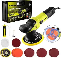 Politriz Roto Orbital Profissional 900W 220V Elétrica Lixadeira Polidor 5500rpm 150MM Polir Lixar Carro Azulejo Madeira Com Acessórios