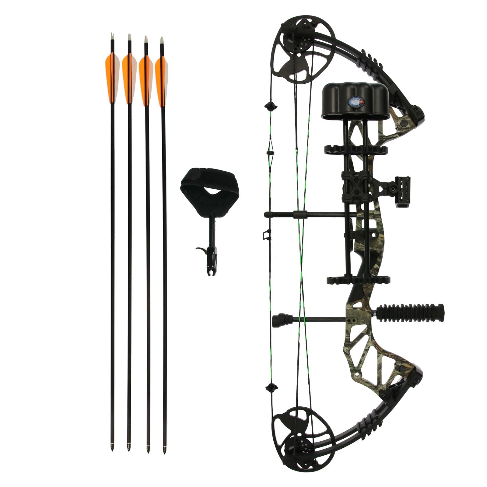 Drake Thorns-30–70 lbs- Compoundbogen, voll ausgestattet, Set mit Köcher | Loop...