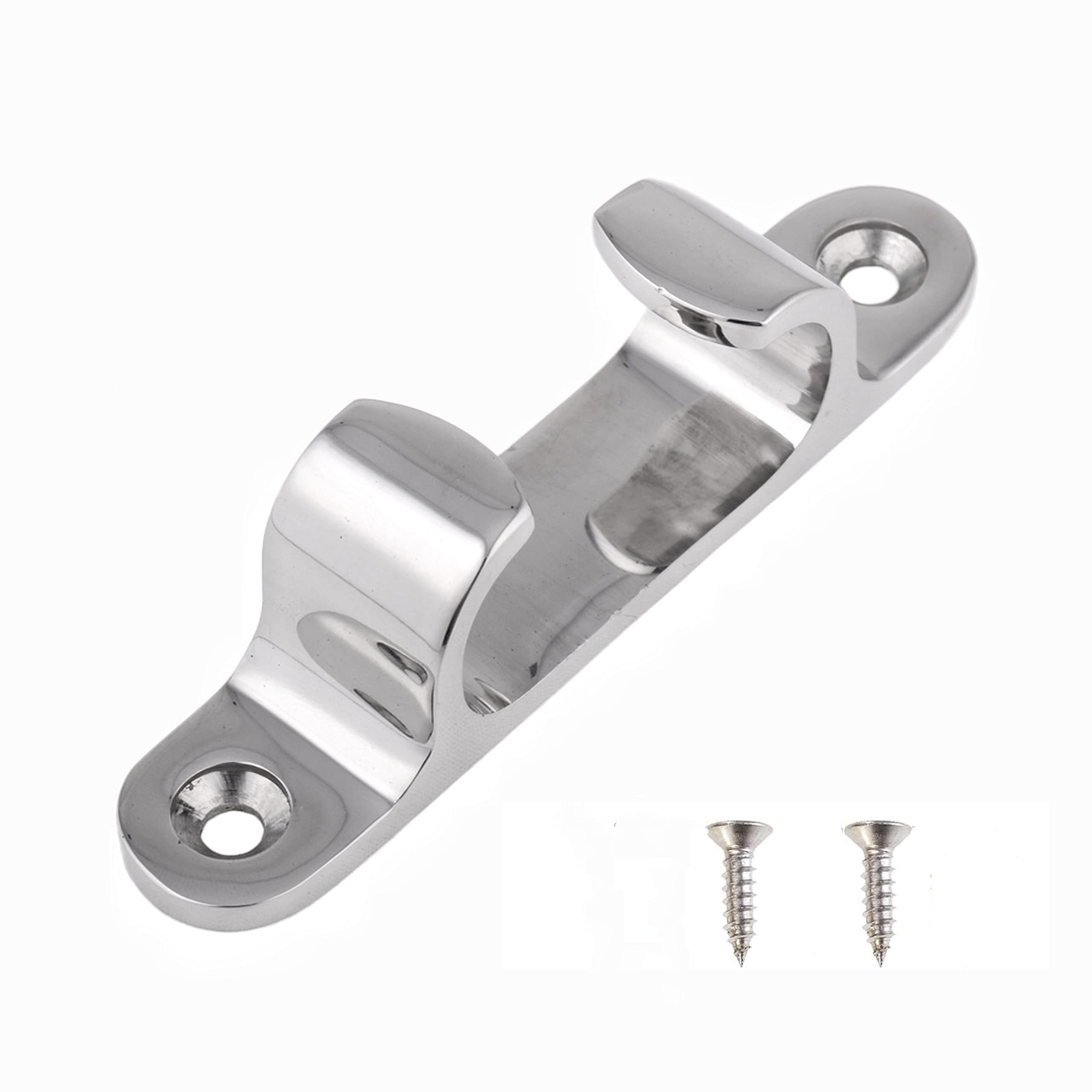 1Piece 4/5/6inch Stainless Steel 316 Straight Fairlead Bow Chock Hardware Fair Leads Line Boat Rope Guide Line Cleat for Marine Yacht W/Fasterners