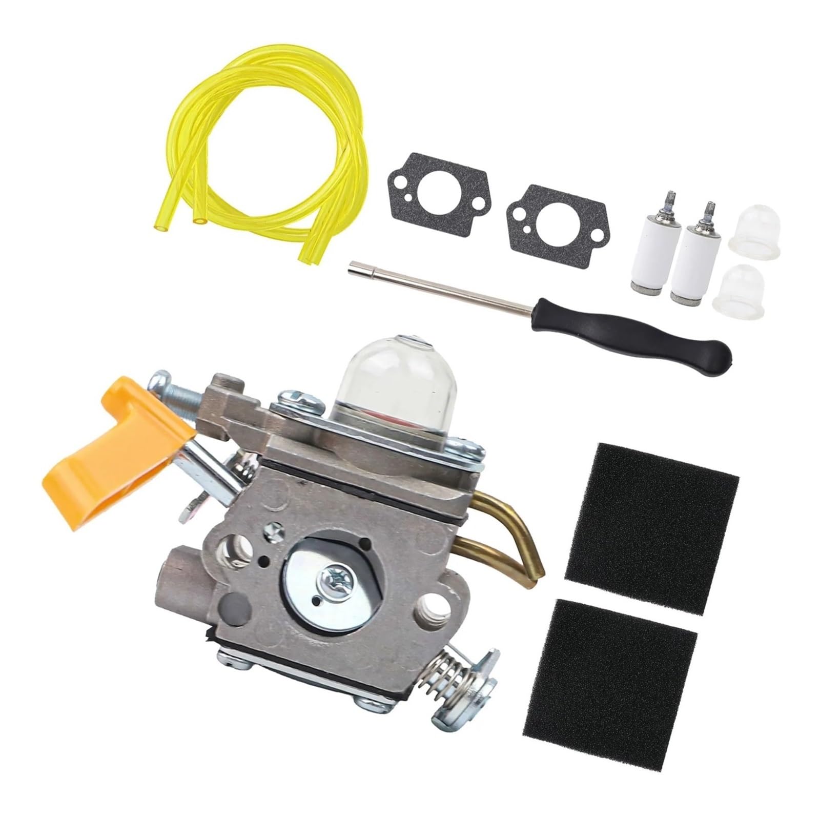 Kit carburateur tondeuse à gazon thermique ensemble complet de 12 pièces de rechange motoculture