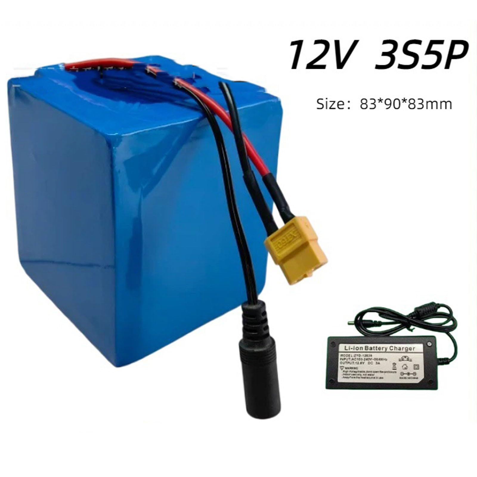 12V 18Ah Batteria Alta Potenza Per Monopattini Elettrici Da 50 A 500W Batteria Ebike Impermeabile PVC Resistente all'invecchiamento per motori da 50 a 500 W 12V 18Ah,XT60+SM