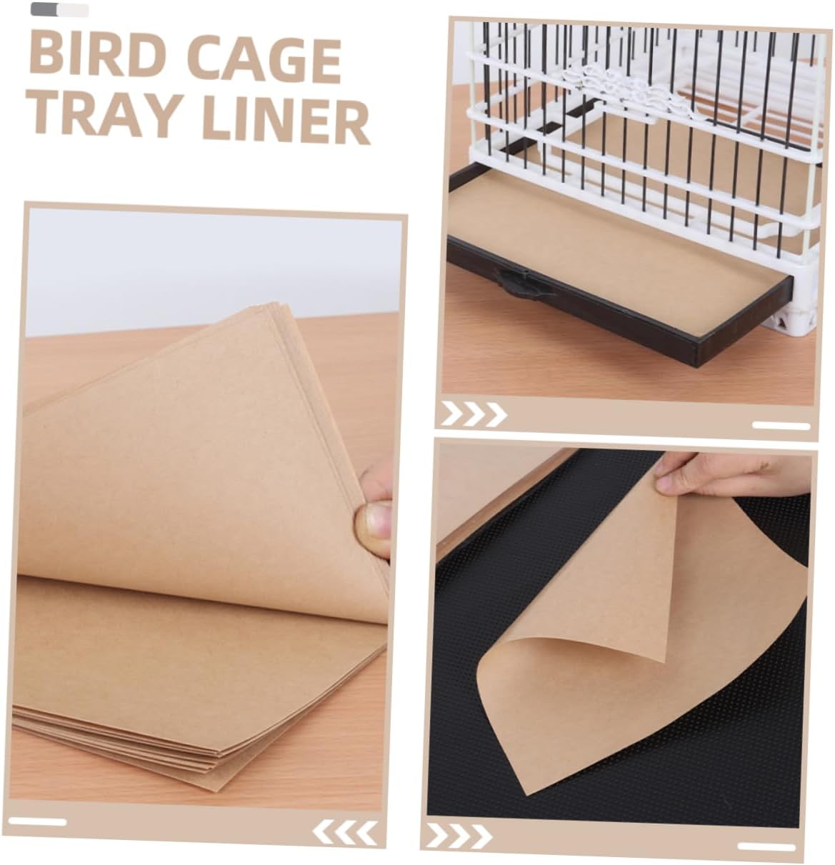 Toyvian 1bag Disposable Parrot Cage Liner Pad Water Absorbent Birdcage Bottom Mat for Easy Cleaning and Maintenance Thick and for Parakeets Canaries and Cockatiels