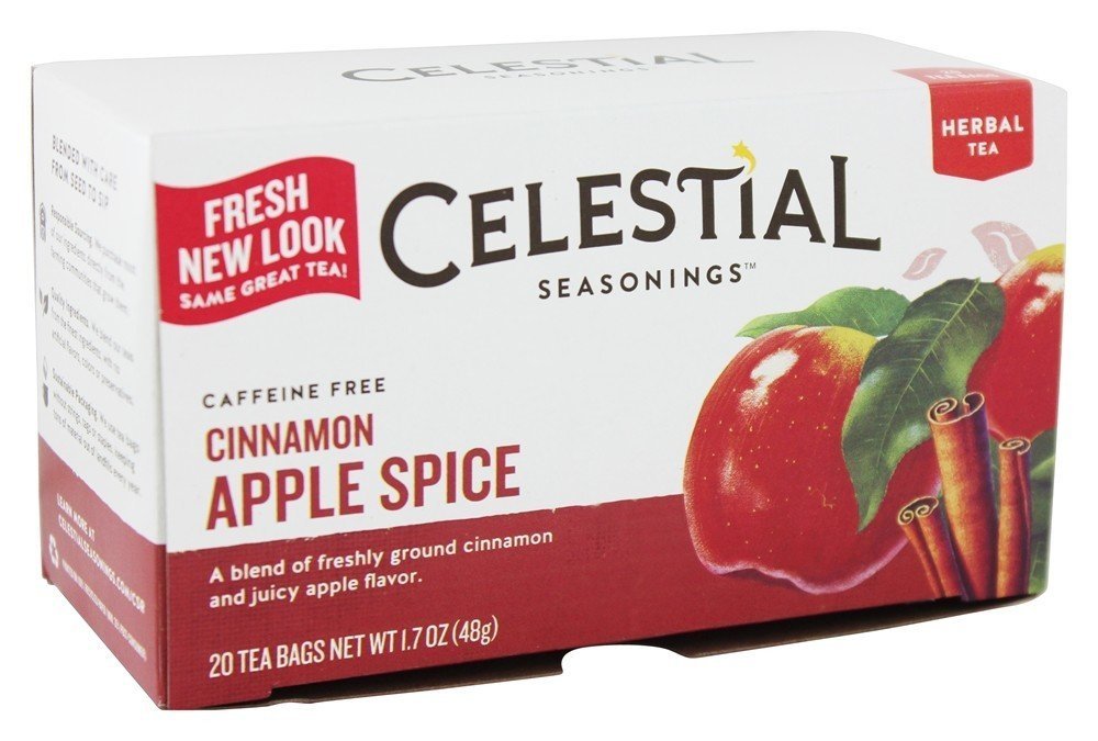 CELESTIAL SEASONINGS HERB TEA,​CINN APPLE SPICE, 20 BAG
