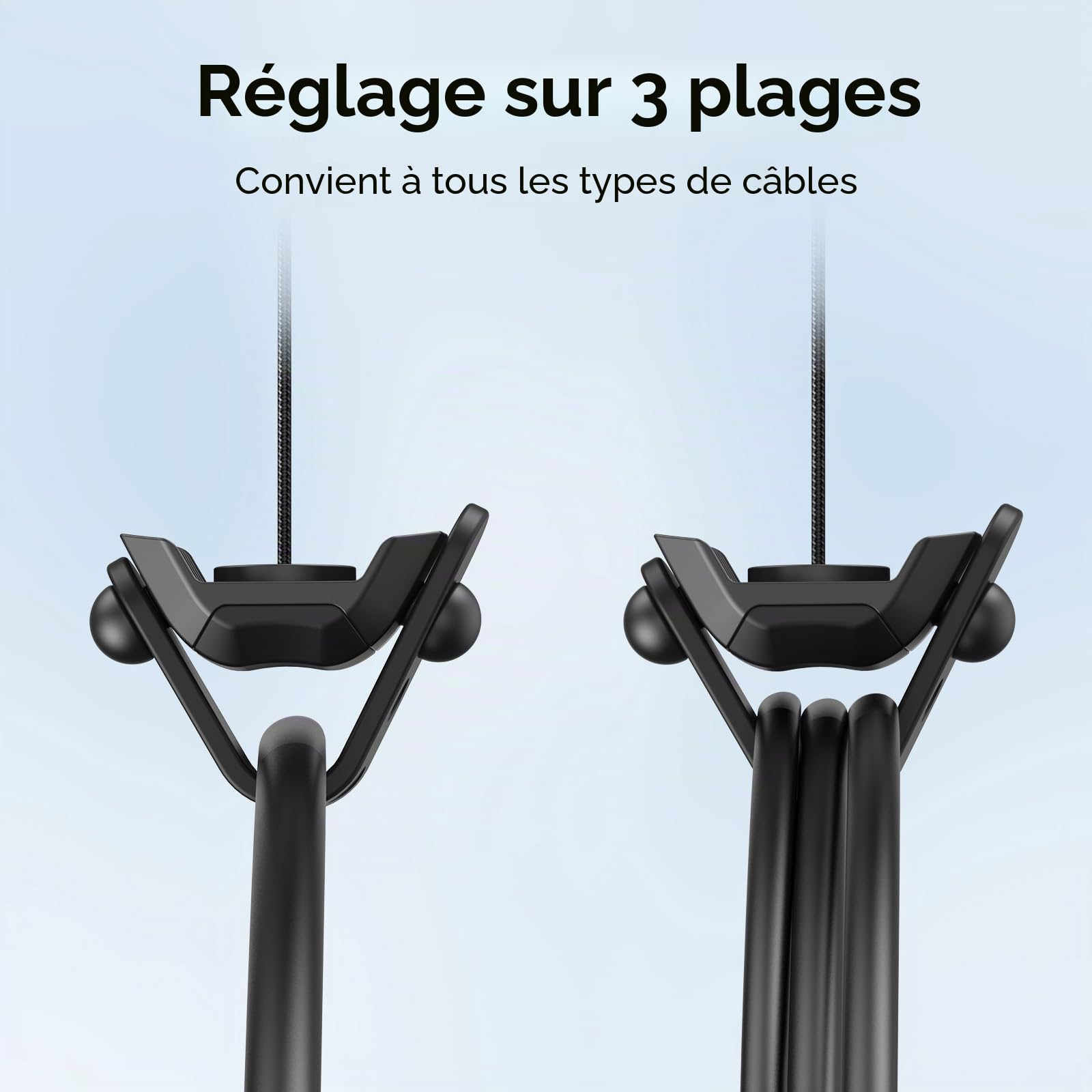 AMVR VR, système de poulie de Plafond rétractable pour Quest 3S/3/2/1/PSVR/PSVR 2/Rift/Rift S/Valve Index/HTC Vive/Vive Pro/HP Reverb G2 Link Cable (Noir)