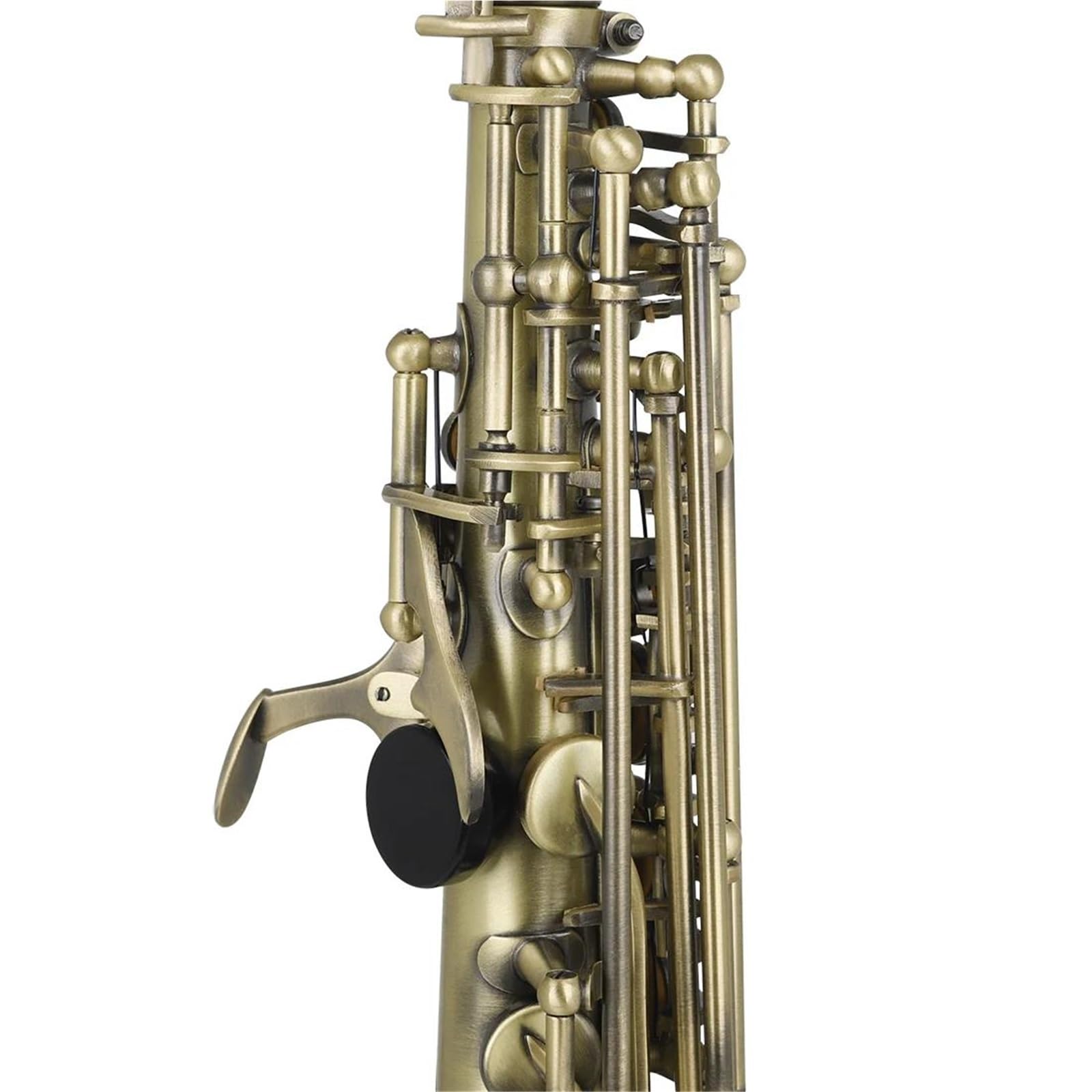 Zestaw Saksofonu Sopranowego Bb Vintage Bronze Profesjonalny Instrument Dęty Drewniany Z Futerałem I Innymi Akcesoriami Saksofon