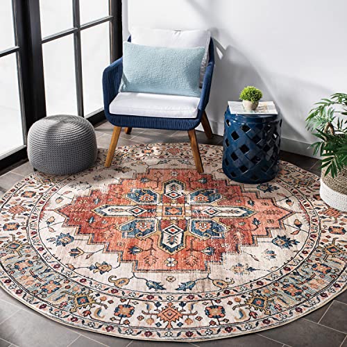 Aopota BS-1 Runner Rug Round Non Slip Distressed Faux Wool Area Rug Runner thumb #4