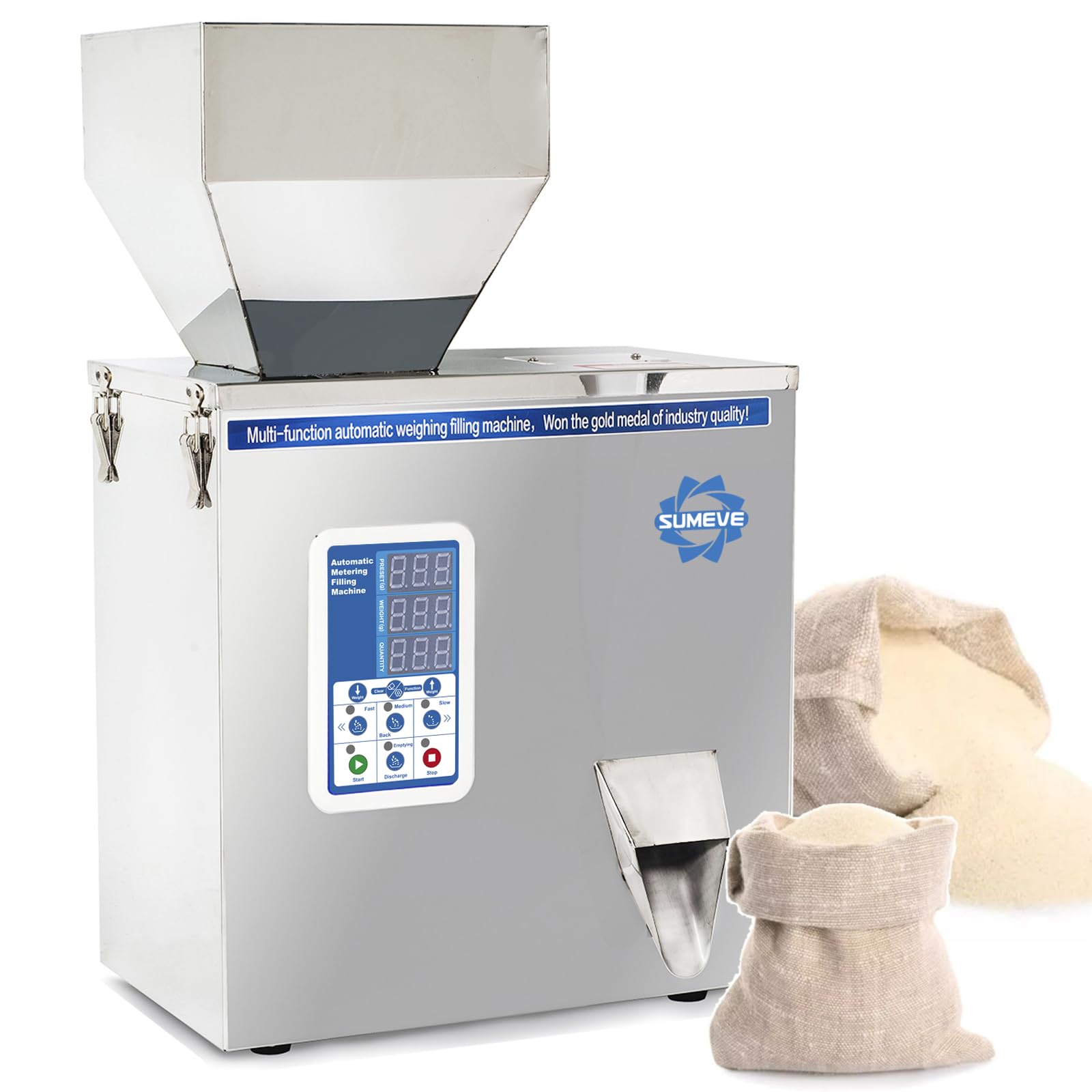 Powder Filling Machine, Multifunction Automatic Filling and Packing Machine, Particle Subpackage Machine 1-200g(0.44 lb)