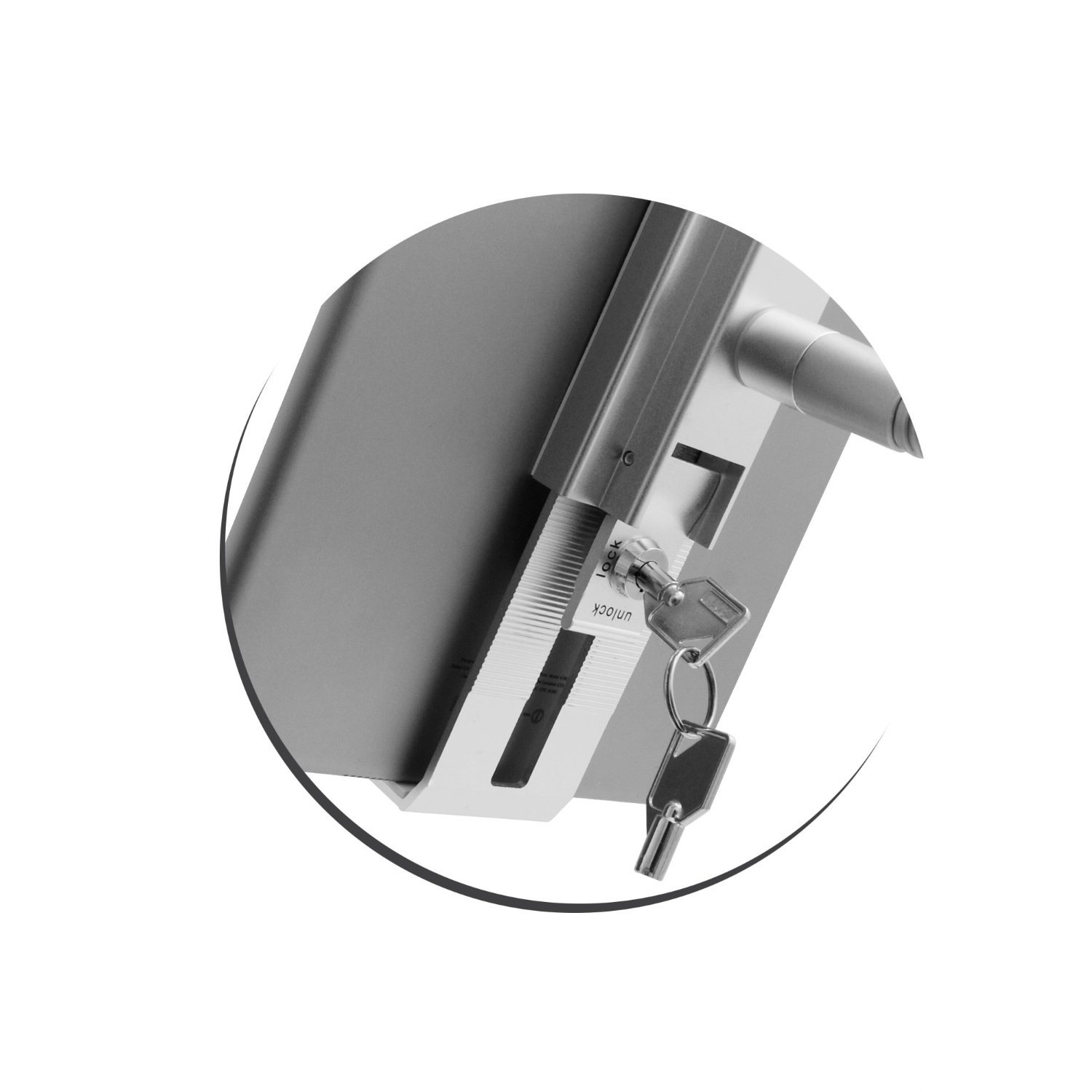 SYSTEM-S antifurto a Collo di Cigno Supporto a Parete Show Room Titolare con Serratura di Sicurezza per Tablet PC 9,7 – 12 Pollici