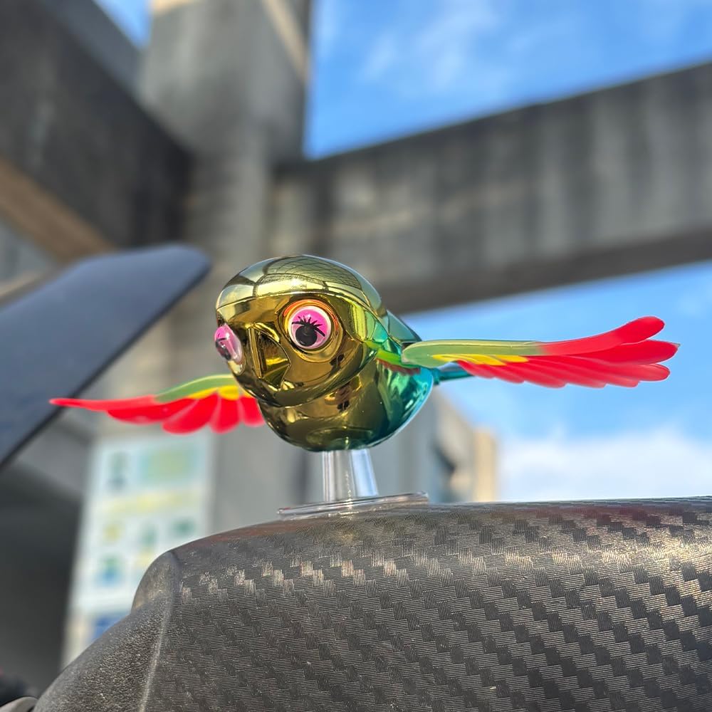 Flapping Wings Flying Bird Car Ornament, Red image 2