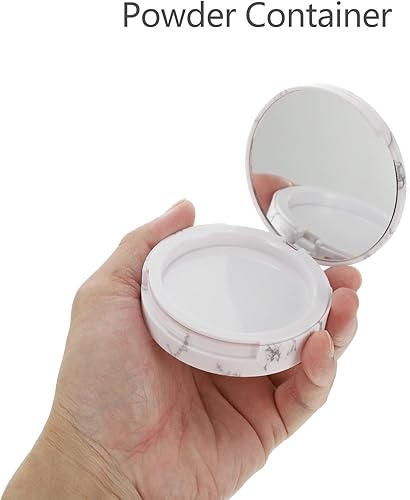 Miniatura 8 de EXCEART Contenedor de polvo de maquillaje, caja de polvo prensado, 2 unidades, contenedores compactos de polvo cosmético, cajas de polvo sueltas