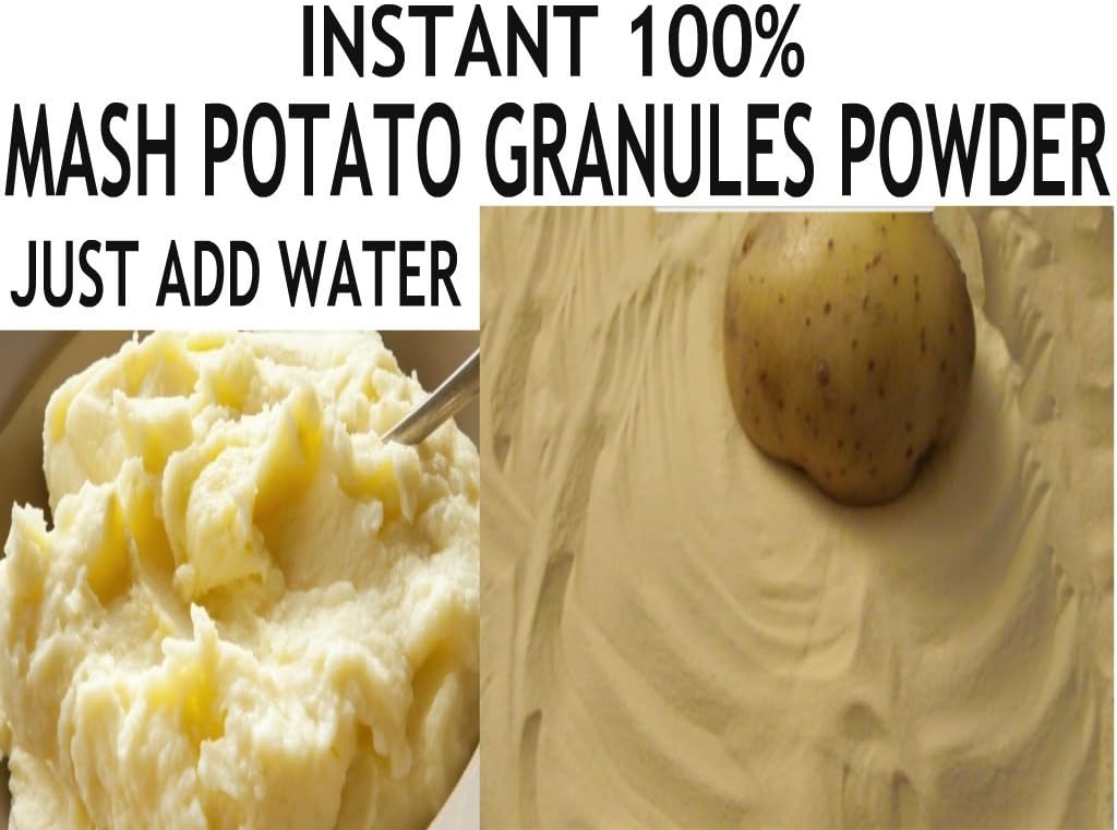 100g | Instant MASH Potato GRANULES Powder Flour Mix **Free UK Post** JUST ADD Water Ready Mix MASH Potato DEHYDRATED Potatoes Dry Potato SOPU Gravies SAUCES THICKNER Potato Powder