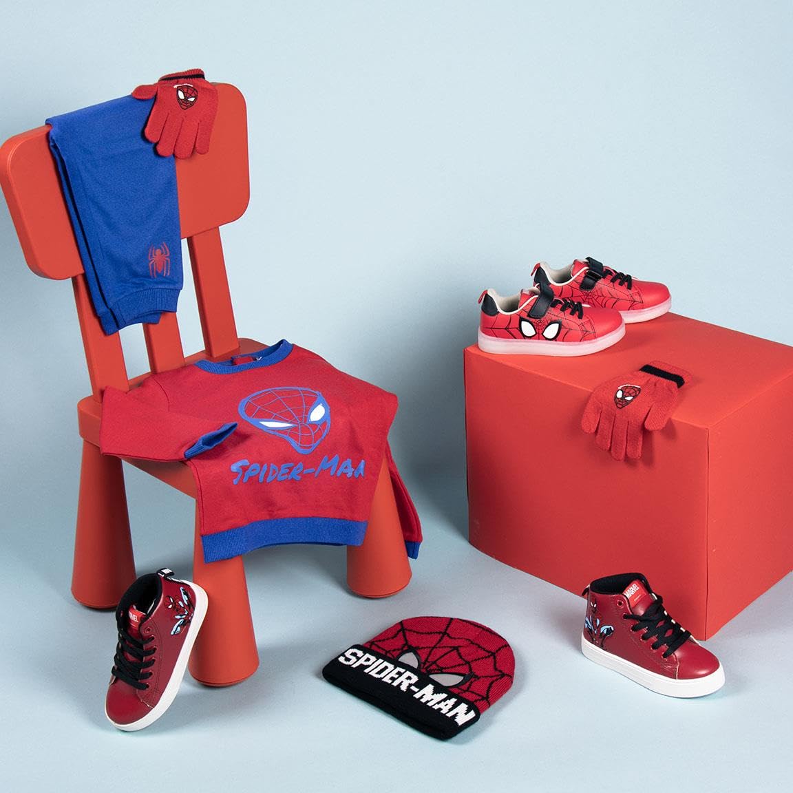 Spiderman Zapatillas con Luces, Unisex niños
