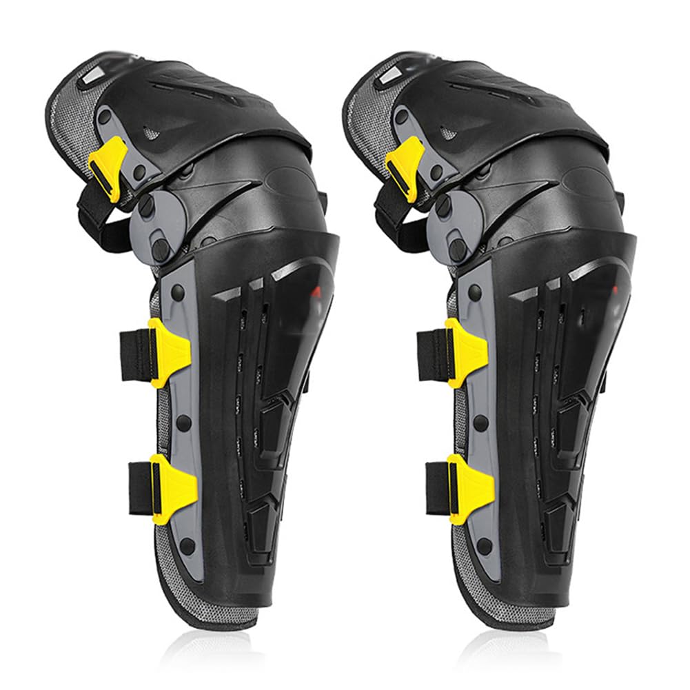 Ginocchiere Motociclistiche, Protezioni per Ginocchio MTB a Riflessione Notturna Resistenti al Vento e agli Urti in Tutte Le Stagioni Ginocchiera per Snowboard, Motocross
