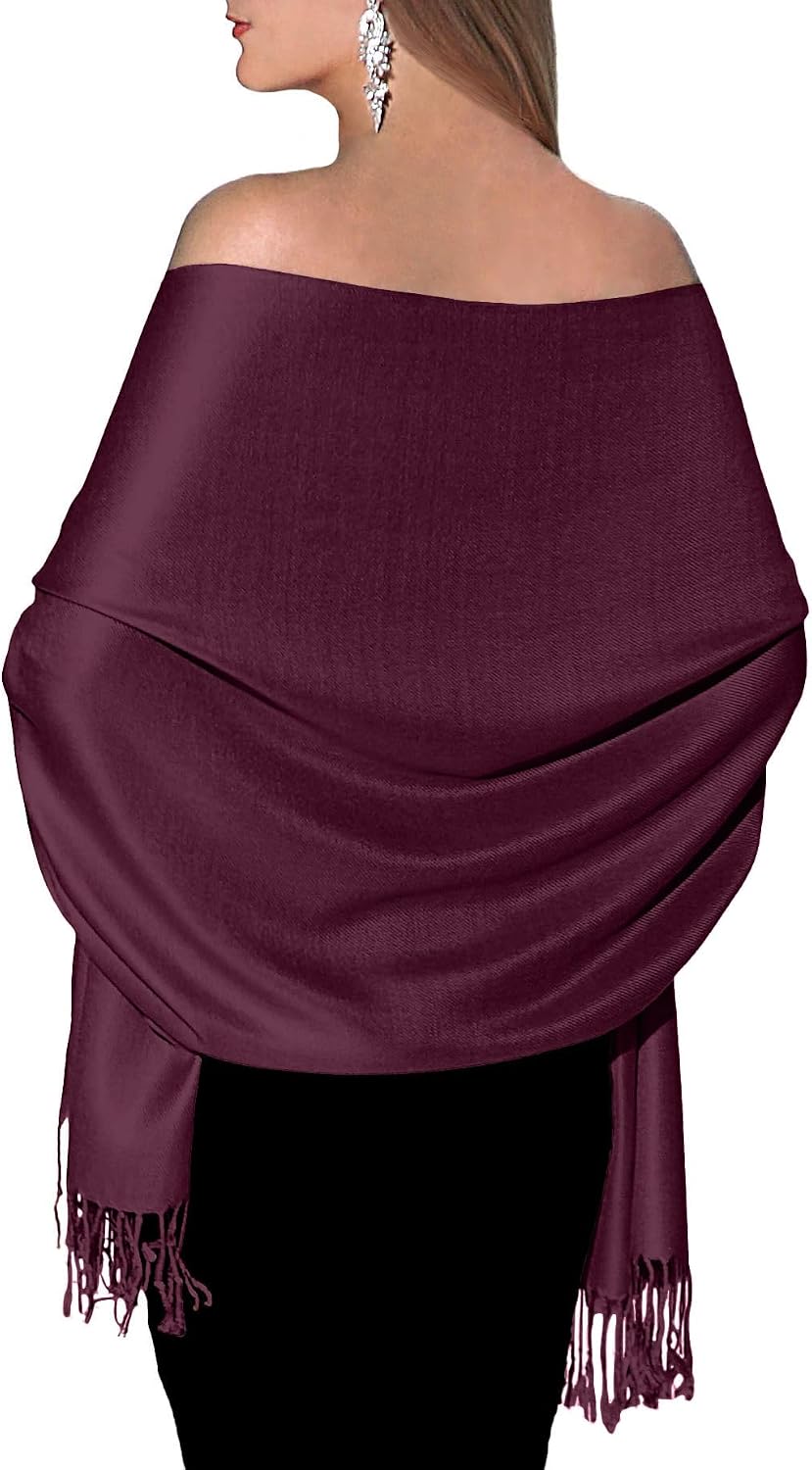 Pashmina Shawls and Wraps for Evening Dresses, Large Soft Pashminas Wedding Shawl