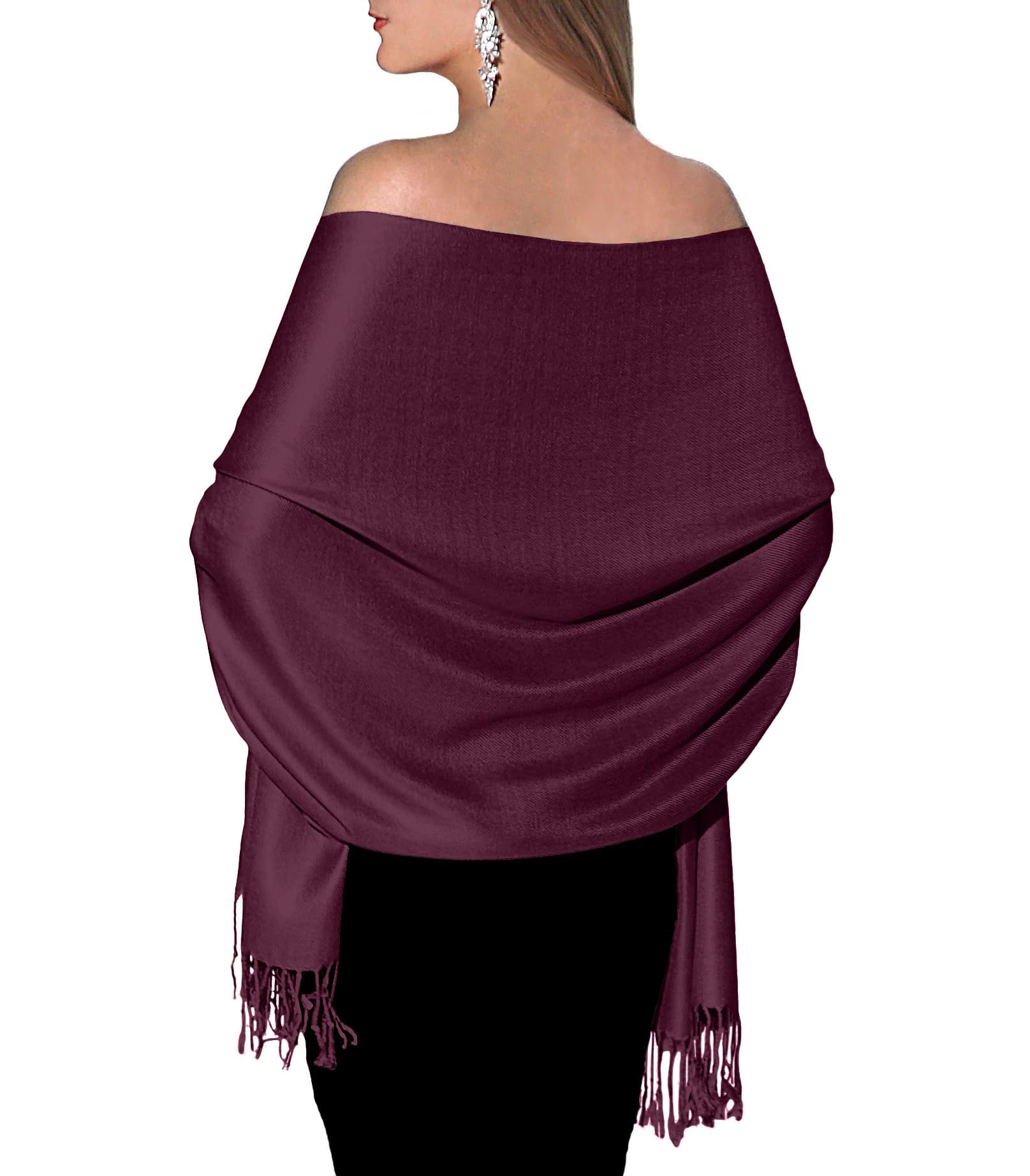 Pashmina Shawls and Wraps for Evening Dresses, Large Soft Pashminas Wedding Shawl