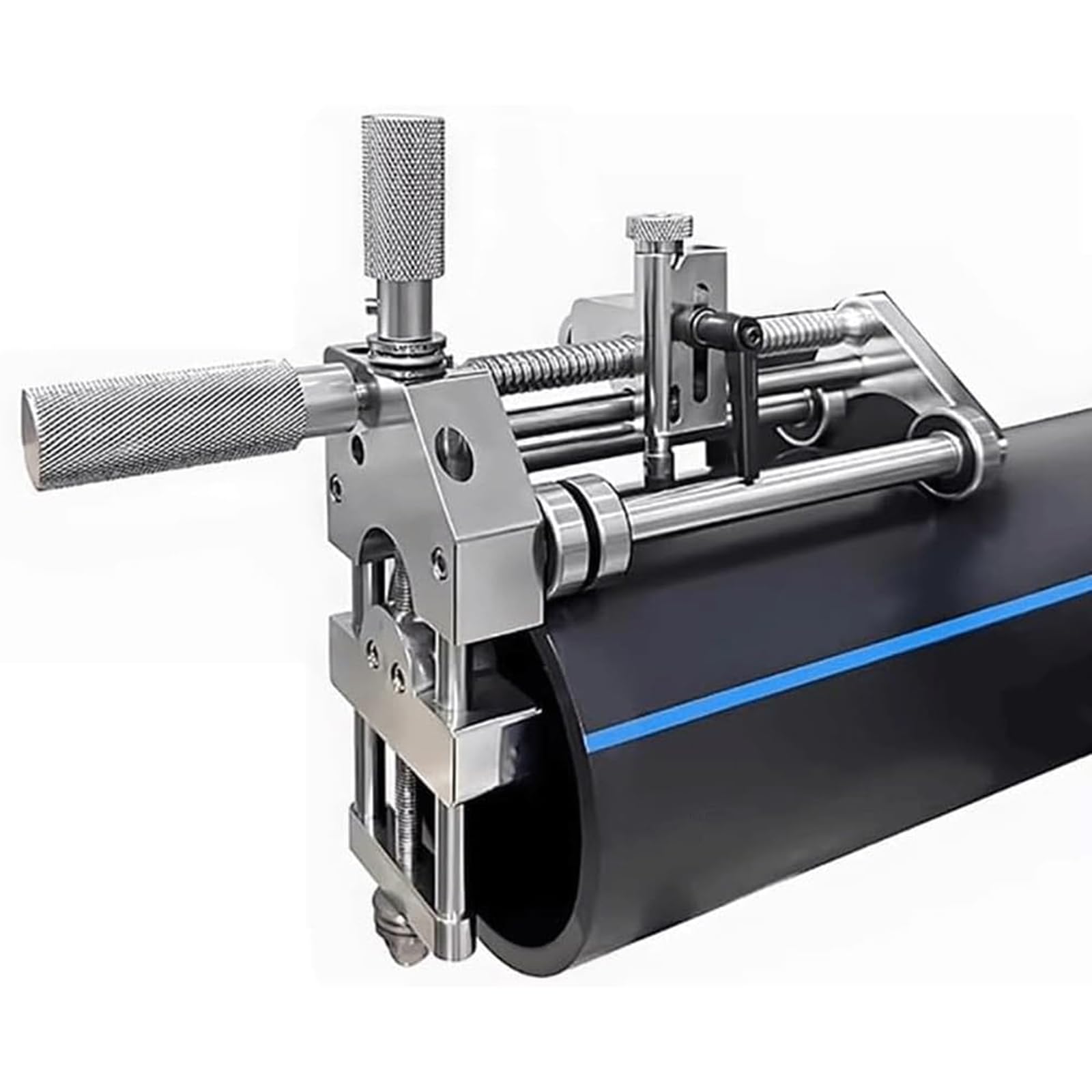 Raspador giratorio manual de tubos, cepilladora de bordes de aleación de aluminio para tubos de polietileno, adecuada para diámetros de tubería de 63 a 400 mm, herramienta de mantenimiento eficiente