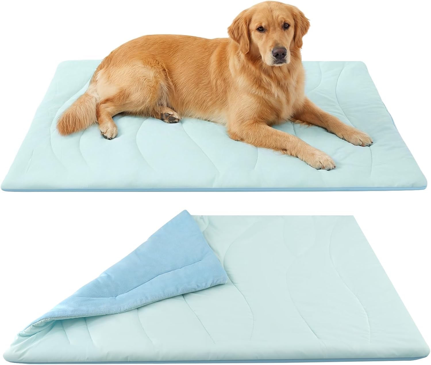 Dog Cooling Mat for Large Dogs, Double-Sided Waterproof & Cool(Q-Max>0.5),Portable Dog Cooling Mat for Summer(L/27.95 * 48 inch)