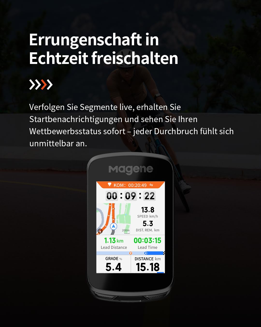 Magene C606 Pro GPS-Fahrradcomputer, Kartennavigation, Multi-Szenario ClimbPro, 2,8-Zoll-Farb-Touchscreen, Indoor-Training, Cycling Dynamics