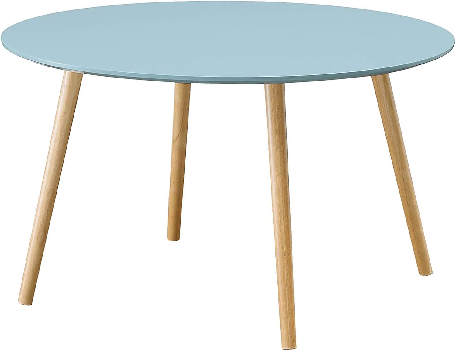 Convenience Concepts Oslo Round Coffee Table, Sea Foam Blue