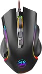 Redragon M602 Griffin RGB Gaming Mouse, RGB Spectrum Backlit Ergonomic Mouse with 7 Programmable Backlight Modes up to 7200 DPI for Windows PC Gamers (Black, Wireless)