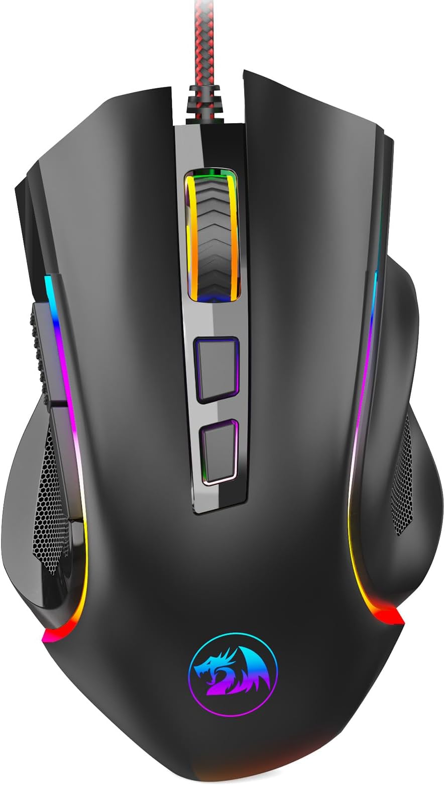M602 NEMEANLION 3000 DPI USB Gaming Mouse for PC, 7 Buttons, 7 Color LED Backlighting