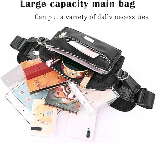 Miniatura 5 de Riñonera extragrande de moda para hombres y mujeres, riñonera impermeable para senderismo, correr, ciclismo, gimnasio, deportes al aire libre, bolsa