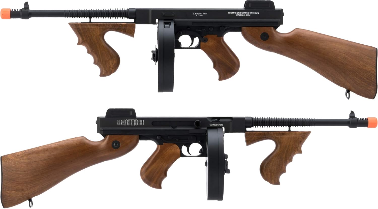 Evike Airsoft - CyberG.un Licensed Thompson - Chicago Typewriter - Airsoft AEG Ri.fle w/Drum Mag (Package: G.un Only)