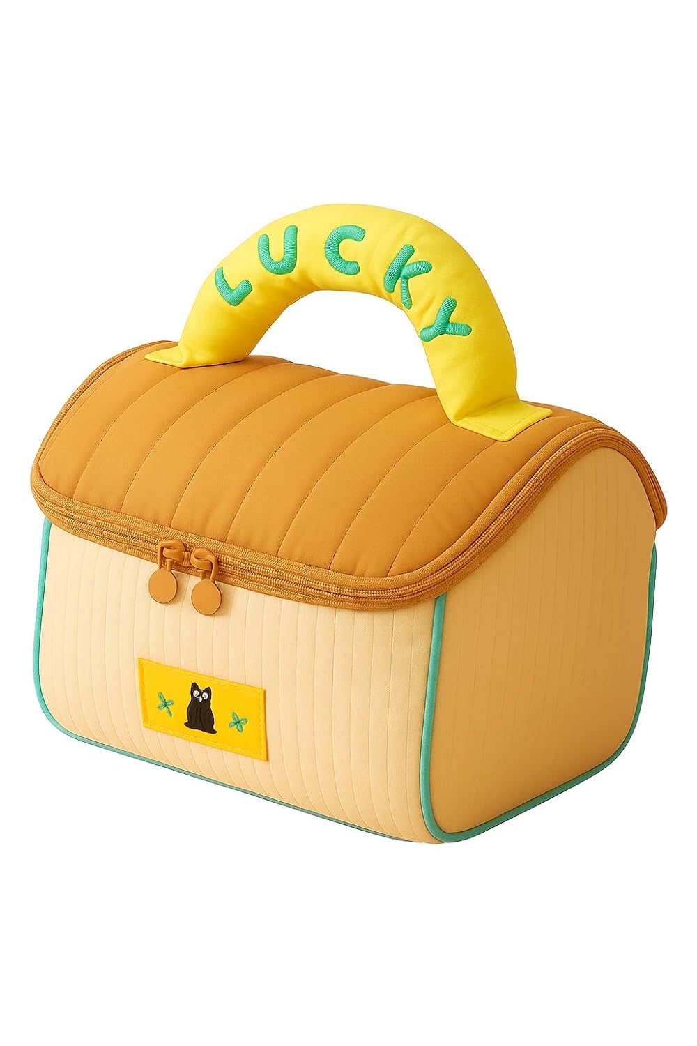 Cottage Style Makeup Carry Bag for Kids & Girls | Premium Large Capacity Cosmetic Organizer Pouch | House Shaped Vanity Travel Bag for Makeup, Skincare - Brown (Home)-image-4