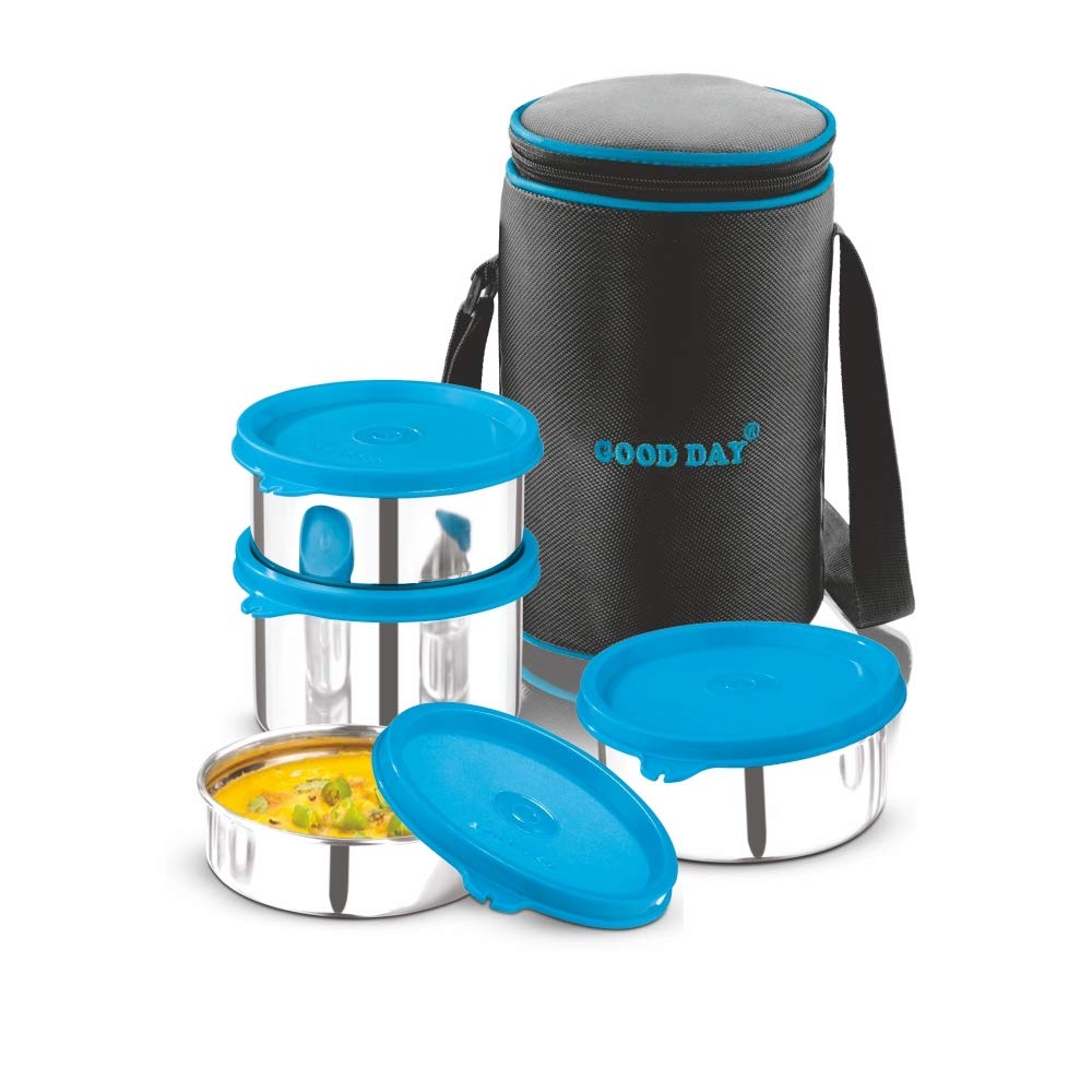 Buy Good Day Perfect-4 Executive Stainless Steel Lunch Box Set