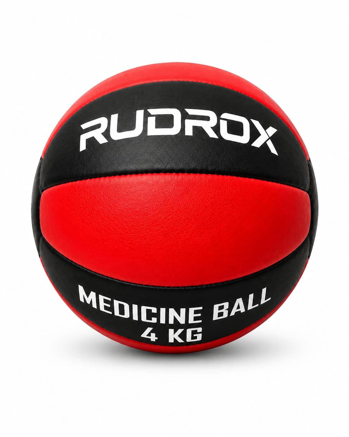 Medicine Ball 4 KG, Red and Black PU Leather | Superior Grip, Reinforced Stitching, Shape Retention, Versatile Training, Easy to Clean-image-26
