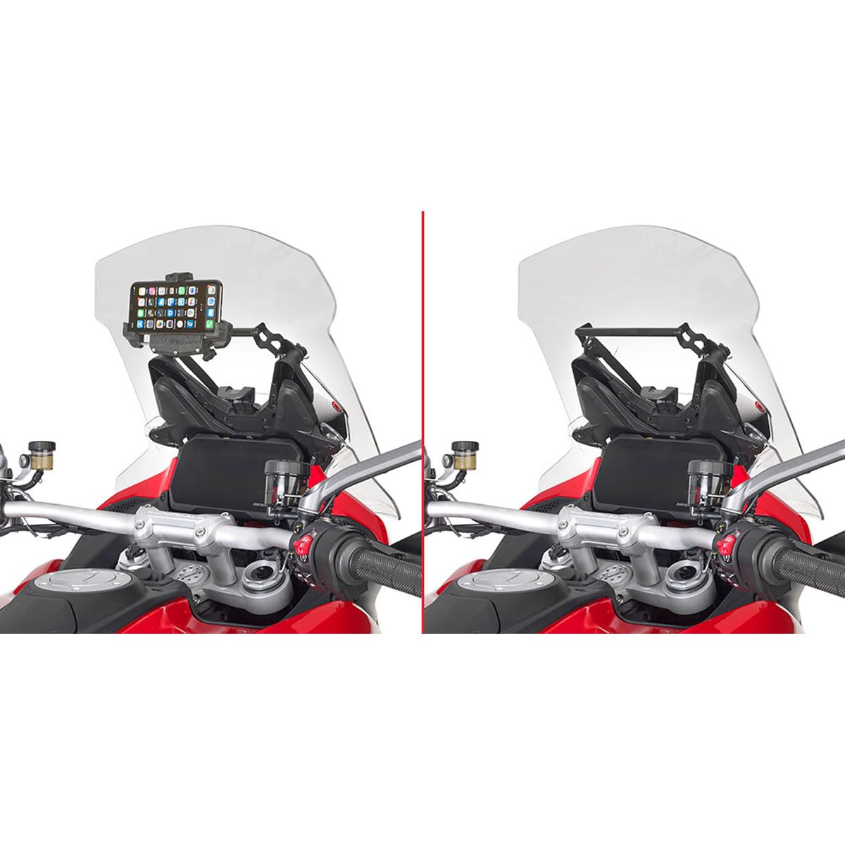 GIVI FB7413 Traversino per Portanavigatori Compatibile con Ducati per Multistrada V4 1100 per V4 S 1200