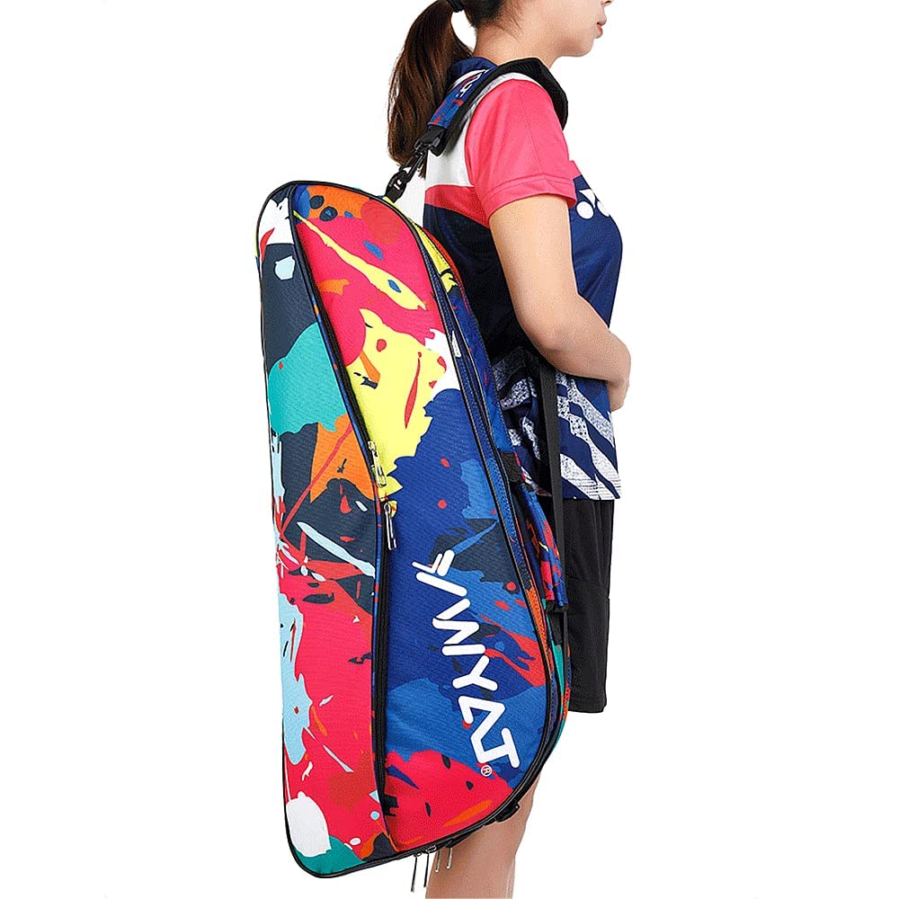 Borsa Per Racchette Badminton/Tennis TentHome - Zaino A Tracolla Impermeabile Giallo - Foto 7