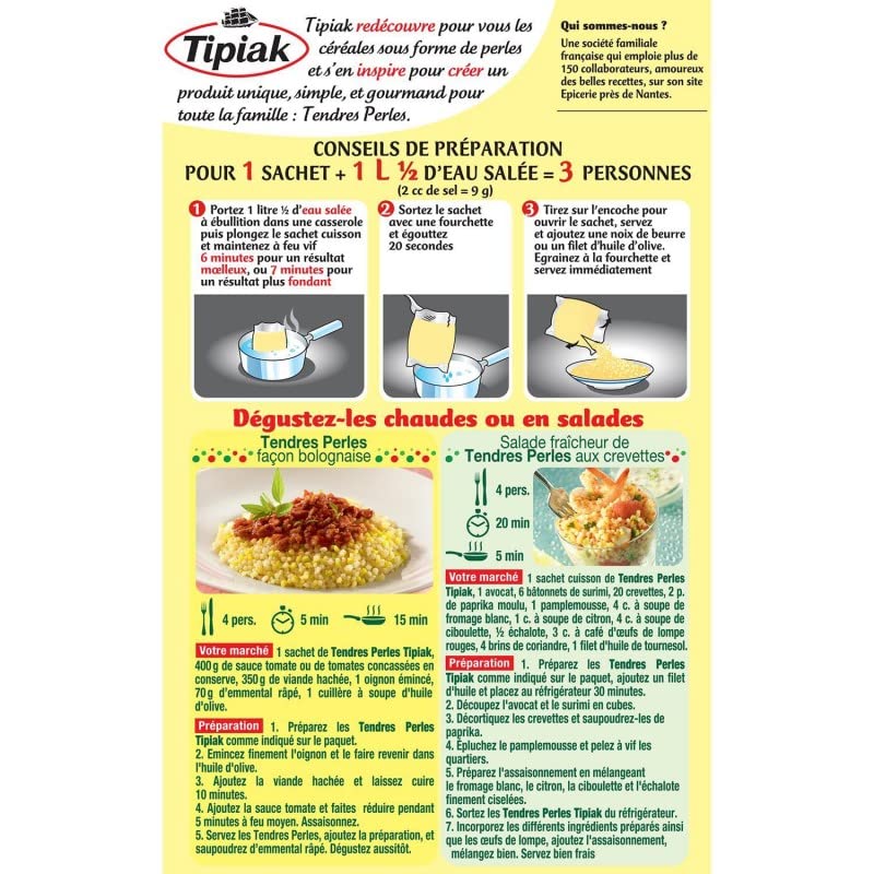 TIPIAK - Tendres Perles 350G - Lot De 2 - Vendu Par Lot