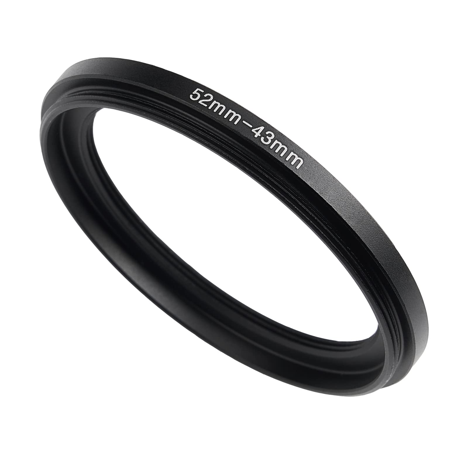 52mm to 43mm Step-Down Ring Filter Adapter,for All Brands UV ND CPL, Metal Ring Step-Down Rings Adapter Filter (52mm-43mm)